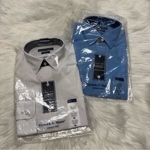 Preswick & Moore French Cuff Long Sleeve Button Down Collar Shirts Mens Medium